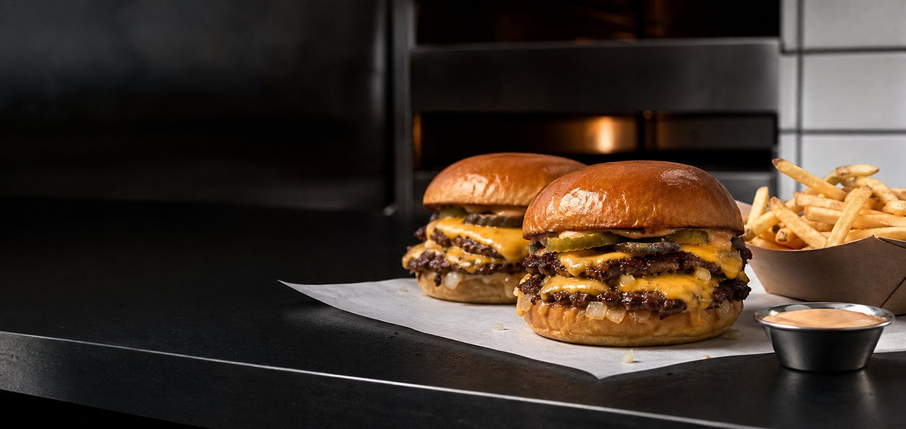 Smash burgers BUMP avec frites